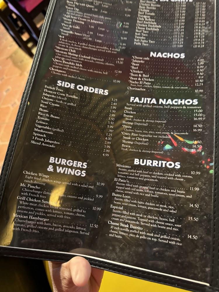 El Patio Mexican Restaurant Menu image 2